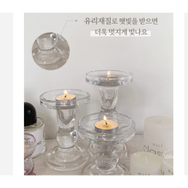 캔들받침 캔들트레이 엔틱촛대 티라이트홀더 빈티지 몰드 유리 고급, 소