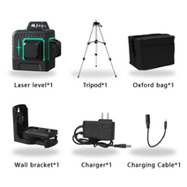 레이저레벨기 힐다 그린 레이저 레벨 12 라인 3d 레벨 셀프 레벨링 360 수평 및, 3d-g 세트4