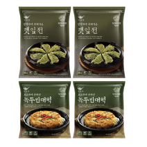 사옹원 깻잎전 녹두빈대떡 400g x 4개 녹두전 술안주 안주 반찬 간식, 녹두빈대떡x2+깻잎전x2