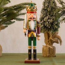 호두까기인형 병정인형 나무 목재 유럽풍 30cm 장식품 굿즈 인테리어 소품 홈데코, 4. 근위병(녹)-검