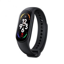 심박계 m7 스마트 팔찌 mi 밴드 7 hd 대형 스크린 심박수 혈압 혈액 산소 ip67 xiaomi 용 방수 다이나믹 다이얼 114, m7-블랙, 1개