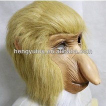 동물 가면 마스크 침팬지 머리 라텍스 풀 헤드 고릴라 원숭이 고무 의상성인용 파티, 04 브라운