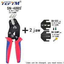 sn-48bs2549 xh2.54용 압착 도구 tab2.8 4.8 6.3관형절연 단자8죠 키트 포함 전기 yefym 플라이어, sn-2549r 4jaw