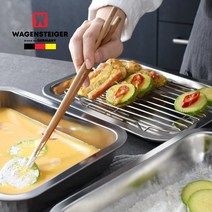 재료준비 부터 손질까지 직사각 스테인레스 쟁반/트레이 3종 세트, 스텐 사각 트레이 3종 세트 06호(깊은형)