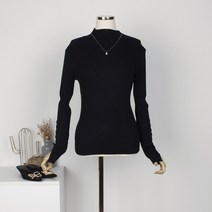 퍼니걸스 9594 반목 소매 단추 골지 긴팔 니트 여성의류