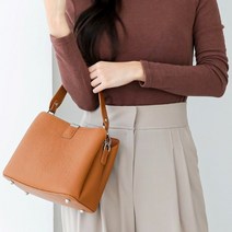 천연소가죽 럭셔리 캐주얼 버킷 크로스 핸드백 숄더백