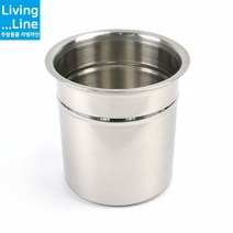 사이즈 다양한 BMP 스텐 국산 주방 양념통 소스통 뼈통 수저통 집게통 가위통 갈비탕 감자탕 뼈통 주방양념통 고추장 양념장 조미료 소분통, [LL] 낮은비엠피-KSS 6호-뚜껑포함