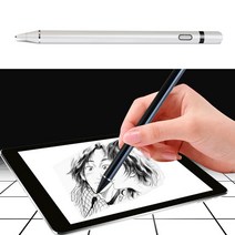 COCOGOGO 럭시탭a7 라이트sm-t220 t225 호환 초미세 2mm 터치펜, 2MM초미세 화이트펜