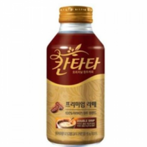 칸타타 프리미엄라떼390ml 커피 캔커피 음료 캔음료, 12개