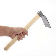 정원 원예 잡초 납작 약초 곡괭이 괭이 한손 야전 긴