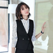 벨리타앤코 여성 숏 조끼 베스트 정장 슬림핏 오피스 유니폼mcr08