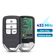 자동차키 차량용스마트키Dandkey 2/3/4/5/6/7BNT 혼다 어코드 Piot CR-V Civic 2016 - 2020 433MHz ID47 칩, 05 Model 5