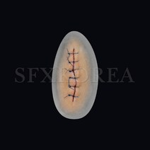 SFX.자가점착 외상피부 병원 경찰 군부대 응급처치 훈련교재 상처치료훈련 시뮬레이션 연습키트, 9.SFX.외상피부_봉합열상(직선형, 소)