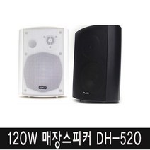 DH-520 1조2개 음악감상용 미용실 스피커 벽부형 천정 브랏켓포함, 검정색