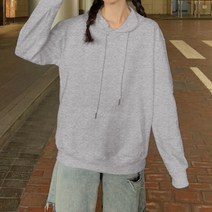 베이직 여성 기모 후드티 무지 티셔츠 맨투맨 긴팔 후드