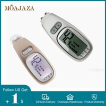 피부수분측정기 유수분 피부 측정기3in 1 휴대용 LCD 디지털 링 피부 분석기 수분 오일 함량 홈 살롱 스파, 01 color random