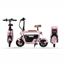 반려견과 함께타는 클래식 전기 스쿠터 12A 15A, 8A 배터리 수명 30-35KM, 핑크