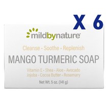 마일드바이네이쳐 비누 바 솝 망고 투메릭 터메릭 강황 비누141G x 6개, 141g