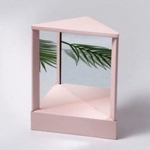 무반전거울 단면 남이보는 내얼굴 거울 탁상 화장대 인테리어, W185 X D175 X H220mm, 연한핑크