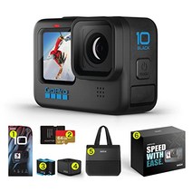[2년 무료 보증] GoPro HERO10 Black 업그레이드 액션 카메라 고프로 액션 캠(HERO10Black 본체+인정 SD 카드(64GB) + 예비+ 충전기+2년 무료 보증+선물 상자+대용량 백)(GoPro 정규품)