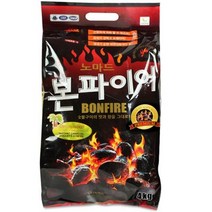 노마드캠핑 본파이어 숯, 2kg, 1개