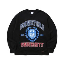 ROMANTIC CROWN 몬스터대학교 X 로맨틱크라운엠블럼 스웨트셔츠 _블랙 MONSTERS UNIV RMTCEMBLEM SWEAT 셔츠_블랙