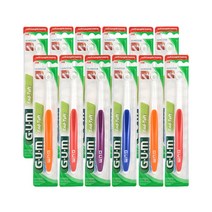 GUM 검 치과 교정 어금니 앤드 터프트 칫솔 (308) 12개입, 엔드터프트칫솔 12개