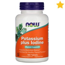 나우푸드 Potassium Plus Iodine 180정, 1개, 기본