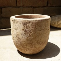 식물시간 b4 S size 원형 수제 토분 빈티지 베트남 화분, cm 15 saucer