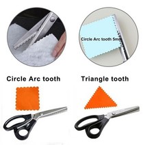 원예 전동 가위 전지 가지치기 감따는 1Pc 핑킹 가위 바느질 원단 가죽 공예 재단사 지그재그 도구, 02 Triangle 5mm