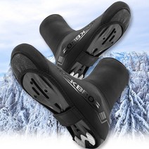 겨울 자전거 클릿슈즈 커버 보온 및 방풍 효과 도톰한 두께 한겨울용 슈커버, L/XL (265~285mm)