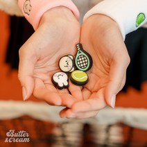 [버터앤크림] 귀염뽀짝 테니스 댐프너 뎀프너 엘보링 귀여운 테니스용품 캐릭터, 1. 테니스 버터 댐프너