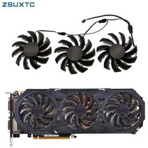 기가바이트 GTX 970 윈드포스 G1 그래픽 카드용 쿨러 팬 교체용 CPU 75mm 2 핀 3 핀 GTX970 PLD08010S12H, 01 2Pin-Fan