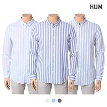 [HUM]유니)코튼린넨 1:1스트라이프 셔츠(FHNECSL704P)