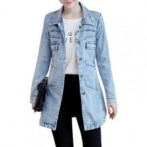 데님 여자 자켓 여성 청 코디 후드 루즈핏 재킷 청 트렌드 제품 대형 트렌치