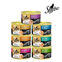 쉬바 고양이캔 85G 습식사료, 참치 살코기와 새우와 그레이비소스, 12개