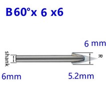 기타 도구 커팅 절삭 툴 돌대리석 조각 커터 화강암 라우터 비트 CNC 카바이드 선반 칼 타일 드릴링 밀링, 06 B60x6x6