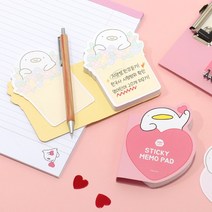 오구패밀리 형태 점착 메모지 점착메모지/포스트잇, 옐로우