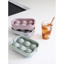 커피얼리기 아이스볼 원형얼음틀 6구 얼음케이스 아이스트레이 얼음얼리기