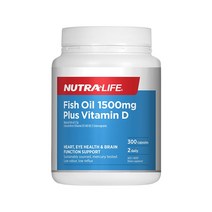 Nutralife 뉴트라라이프 피쉬오일 오메가3 비타민D 300정 Fish Oil 1500mg + VD