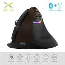 스타크래프트 로켓 서든어택 무거운 서든 배그 배그용 게이밍 롤 사무용 피시방 마우스Delux M618 미니 제트 블랙 무선 마우스 BT 4.0 2.4GHz 듀얼 모드 충전식 용, 협력사