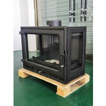 전원주벽난로 펜션 카페 화목난로 난방 거실인테리어 북유럽스타일 농막, B.3면 불보기창 모델