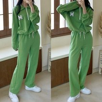 [쉬즈미] 여성 반집업 카라 트레이닝복세트 일자팬츠(TRS-1749) (9663039)