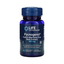 Life Extension 라이프익스텐션 피크노제놀 100mg 프랑스 해안송 껍질 추출물 고약사 60베지캡슐, 1개, 기본