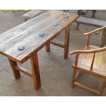 고재 테이블 느릅나무 고제 거실 업소용 사각 가구 카페 식탁 상판 나무 우드 원목, 조립하다., 스탠드 구조, 170*60*75cm클래식라운드테이블