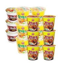 컵)농심짜파게티범벅소 6개 + 오뚜기참깨라면용기65g 6개 + 컵)오뚜기진짬뽕소컵 6개, 5개