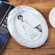 사진 쿼카스토어 액자 5x7 포토액자 원형 타원형 로즈가든 68599EA, >-본상품선택-<