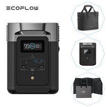[가방 증정] 에코플로우 델타2 파워뱅크 리튬인산철 배터리 차박 노지 캠핑용 AC 220V 대용량 보조배터리 밧데리 마린랜드, 델타2+추가배터리+태양광패널(160W)