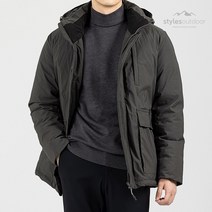 스타일에스 남자 빅사이즈 겨울 야상 자켓 아우터 후드 헤비 패딩 점퍼
