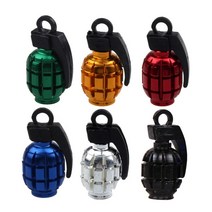 4PCS grenade shape air cap automobile dust valve Auto parts Six colors, [03] yellow